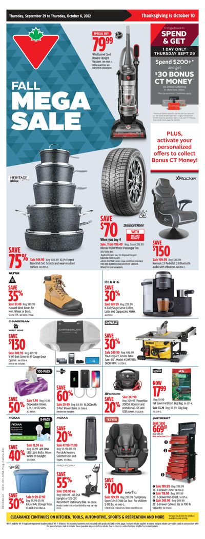 Canadian Tire (Atlantic) Flyer September 29 to October 6