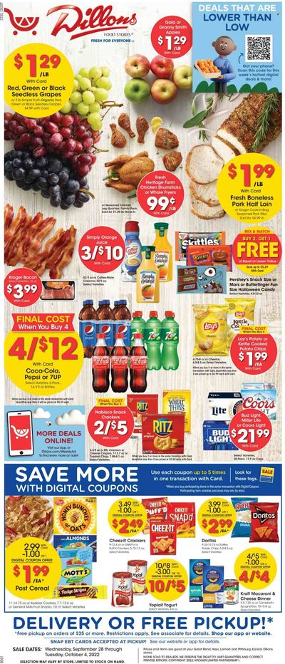 Dillons (KS) Weekly Ad Flyer Specials September 28 to October 4, 2022