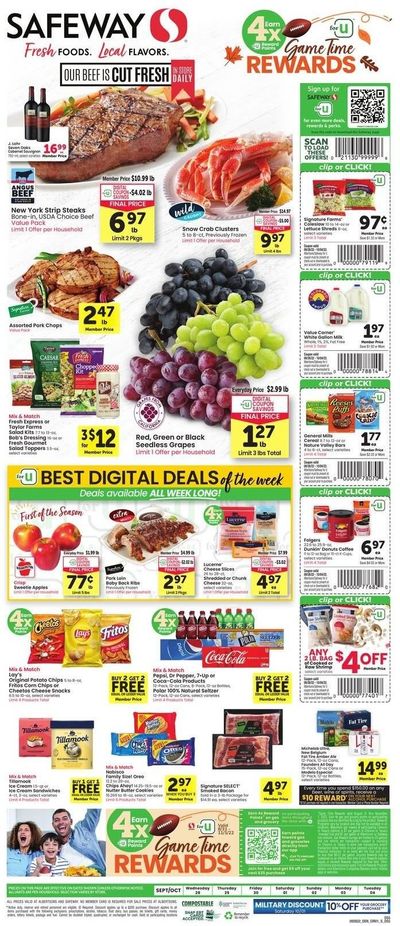 Safeway (SD) Weekly Ad Flyer Specials September 28 to October 4, 2022