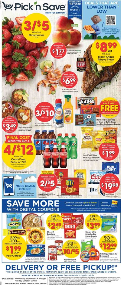 Pick ‘n Save (WI) Weekly Ad Flyer Specials September 28 to October 4, 2022