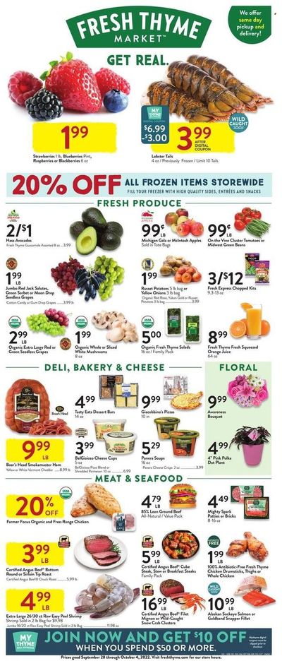 Fresh Thyme Weekly Ad Flyer Specials September 28 to October 4, 2022
