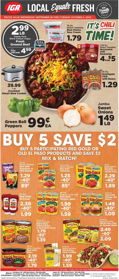 IGA (IN) Weekly Ad Flyer Specials September 28 to October 4, 2022