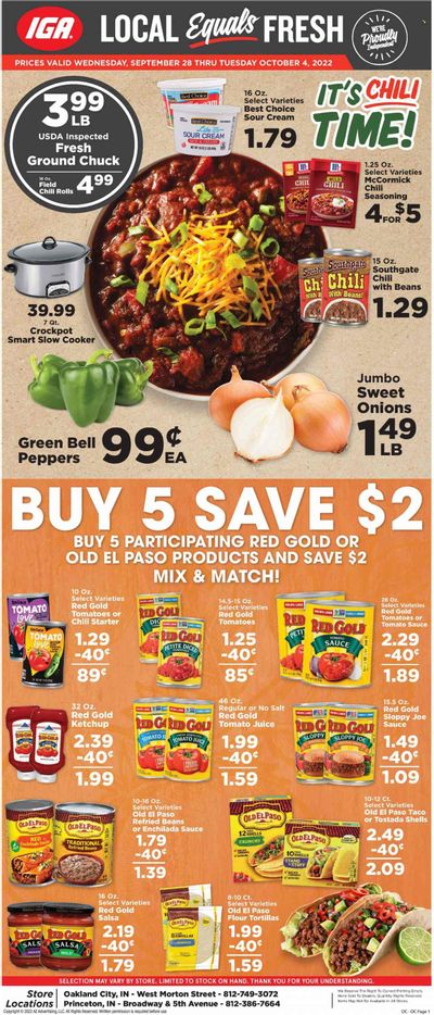 IGA (IN) Weekly Ad Flyer Specials September 28 to October 4, 2022 IGA (IN) Weekly Ad Flyer Specials September 28 to October 4, 2022