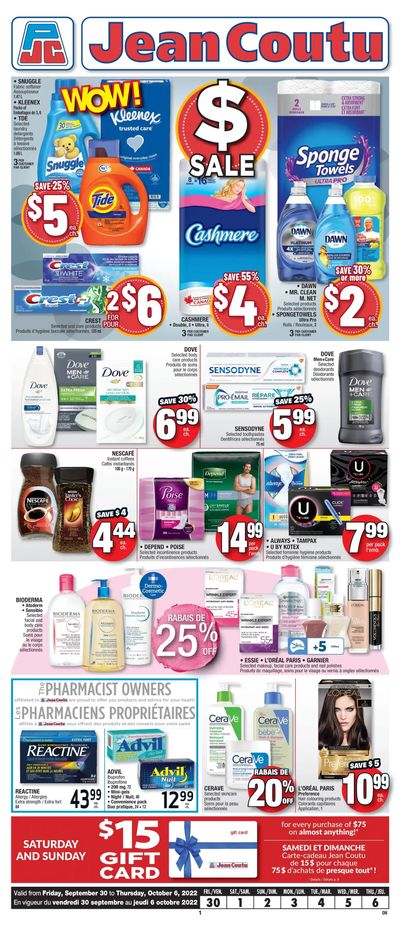 Jean Coutu (ON) Flyer September 30 to October 6 