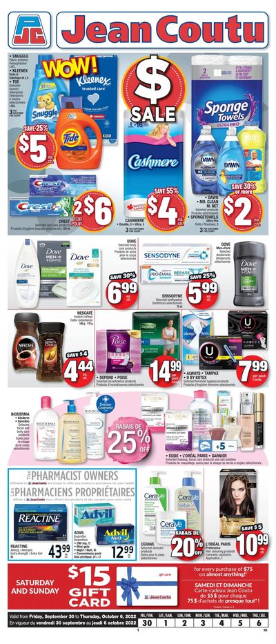 Jean Coutu (NB) Flyer September 30 to October 6