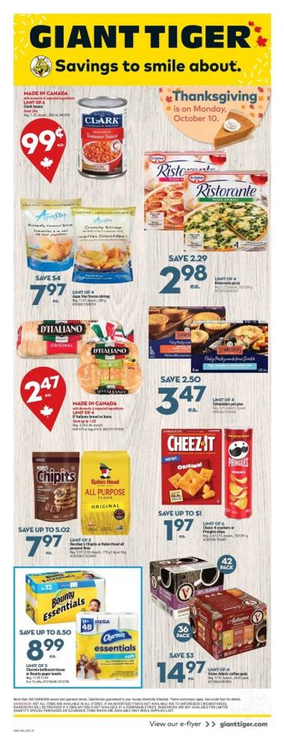 Giant Tiger Canada Flyer Deals September 28th – October the 4th