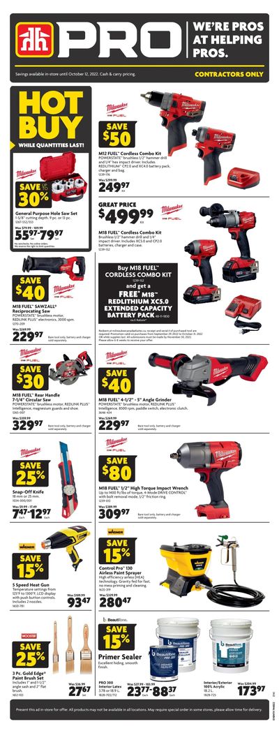 Home Hardware (ON) PRO Flyer September 29 to October 12