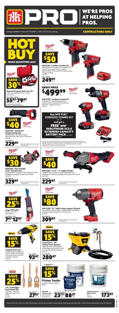 Home Hardware (BC) PRO Flyer September 29 to October 12