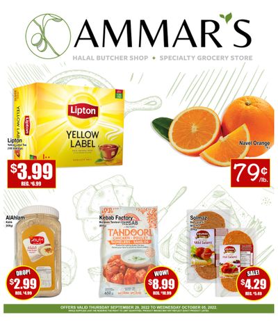 Ammar's Halal Meats Flyer September 29 to October 5