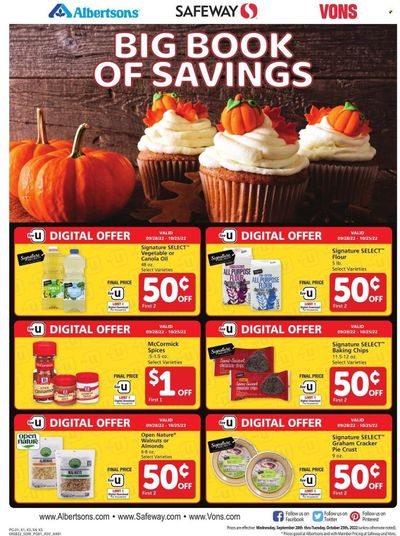 Safeway (AZ, CO, ID, MT, NE, NM) Weekly Ad Flyer Specials September 28 to October 25, 2022