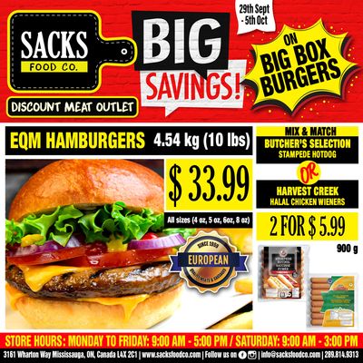 Sacks Food Co. Flyer September 29 to October 5