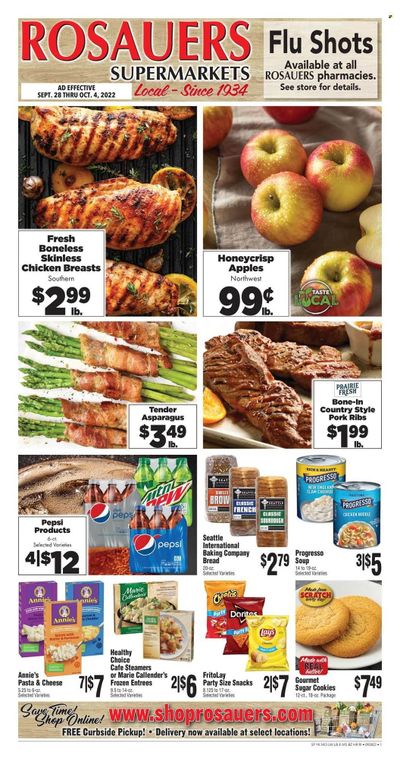 Rosauers (ID, MT, OR, WA) Weekly Ad Flyer Specials September 28 to October 4, 2022