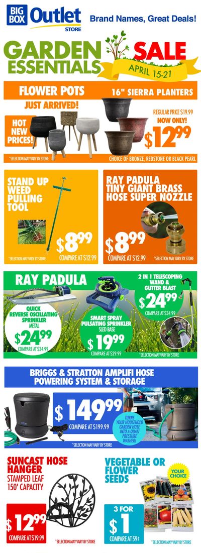 Big Box Outlet Store Flyer April 15 to 21