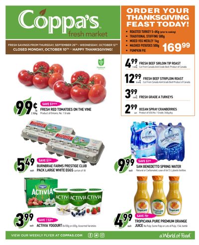 Coppa's Fresh Market Flyer September 29 to October 12
