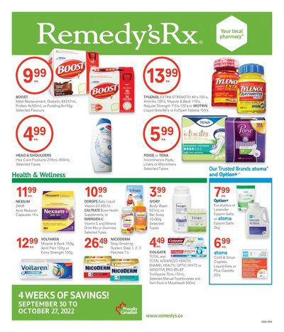 Remedy's RX Flyer September 30 to October 27