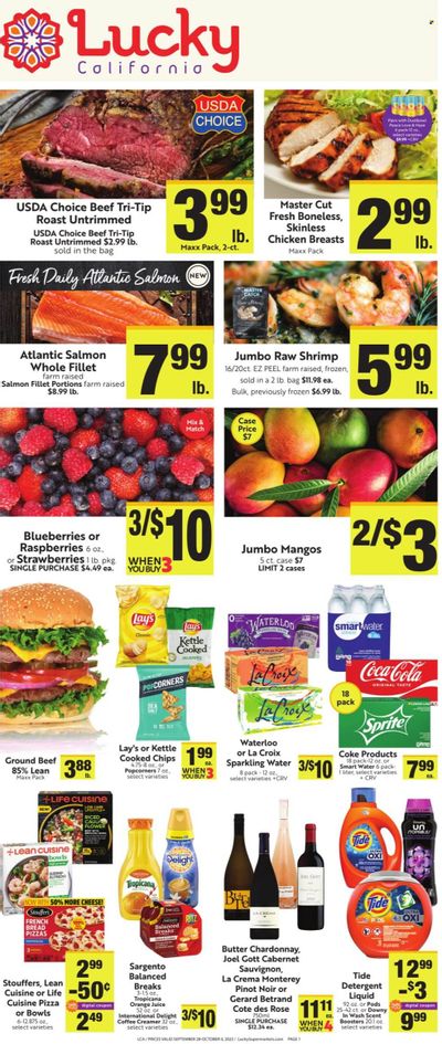 Lucky California Weekly Ad Flyer Specials September 28 to October 4, 2022