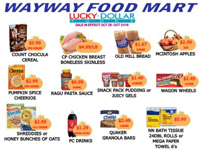 WayWay Food Mart Flyer October 25 to 31