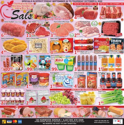 Sal's Grocery Flyer September 30 to October 6