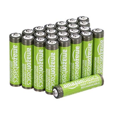 Amazon Basics 24-Pack AAA High-Capacity 850 mAh Rechargeable Batteries, Pre-Charged, Recharge up to 500x $18.7 (Reg $24.70)