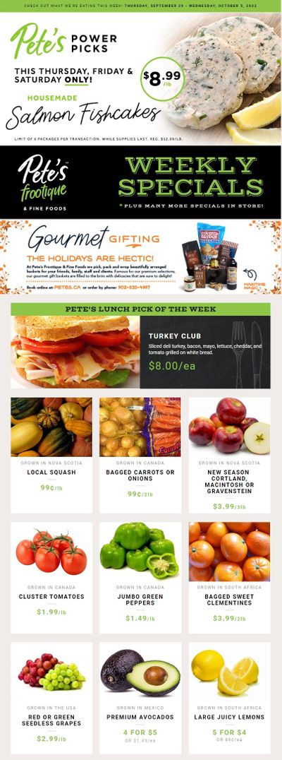 Pete's Fine Foods Flyer September 29 to October 5