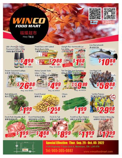 WinCo Food Mart (HWY 7) Flyer September 29 to October 5