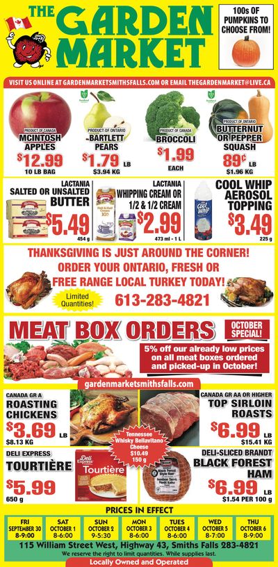 The Garden Market Flyer September 30 to October 6