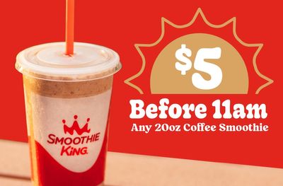 Get a Coffee Smoothie for only $5 Before 11 AM at Smoothie King