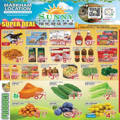 Sunny Foodmart (Markham) Flyer September 30 to October 6