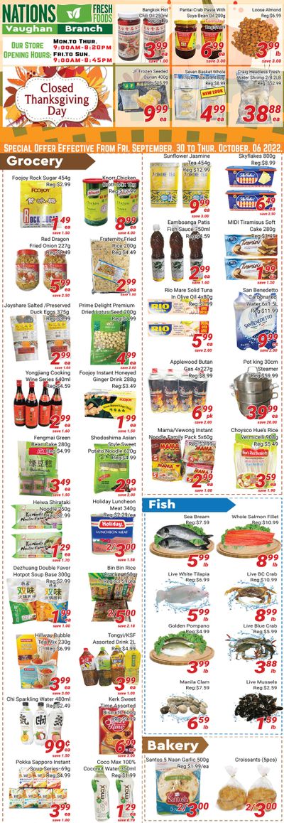 Nations Fresh Foods (Vaughan) Flyer September 30 to October 6