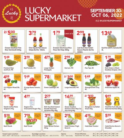 Lucky Supermarket (Calgary) Flyer September 30 to October 6