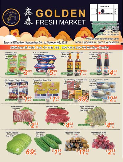 Golden Fresh Market Flyer September 30 to October 6