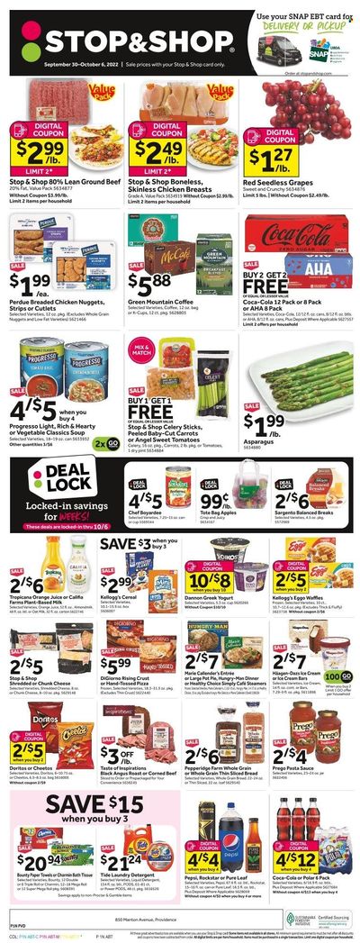 Stop & Shop (RI) Weekly Ad Flyer Specials September 30 to October 6, 2022