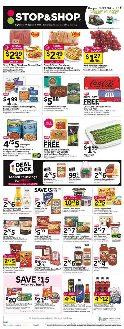 Stop & Shop (NJ) Weekly Ad Flyer Specials September 30 to October 6, 2022