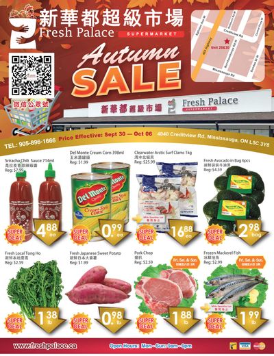 Fresh Palace Supermarket Flyer September 30 to October 6