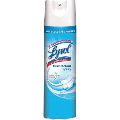 Lysol Disinfectant Spray, Crisp Linen, 539g On Sale for $ 6.99 at Staples Canada