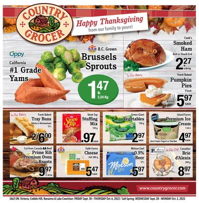Country Grocer Flyer September 30 to October 6