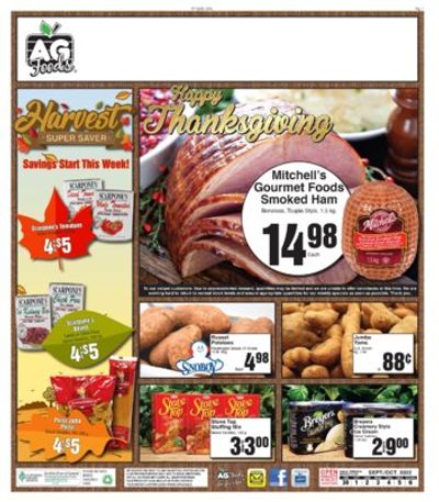 AG Foods Flyer September 30 to October 6