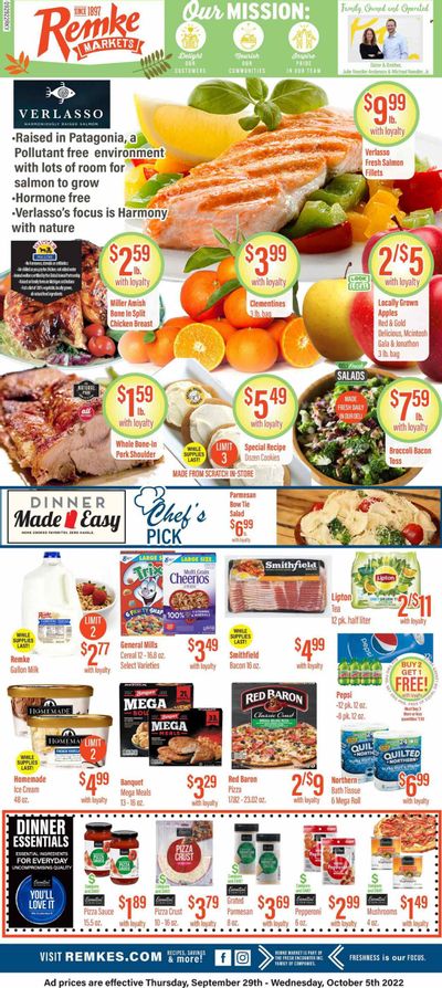 Remke (KY) Weekly Ad Flyer Specials September 29 to October 5, 2022