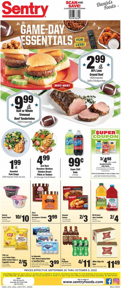 Sentry Foods (WI) Weekly Ad Flyer Specials September 29 to October 5, 2022
