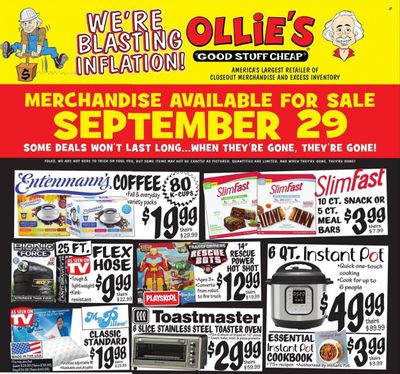 Ollie's Bargain Outlet Weekly Ad Flyer Specials September 29 to October 5, 2022