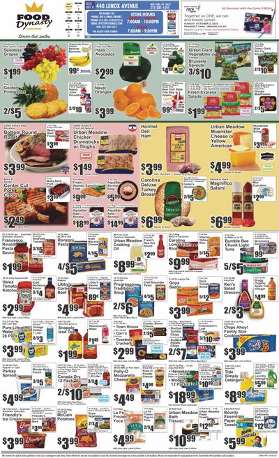 Food Dynasty (NY) Weekly Ad Flyer Specials September 30 to October 6, 2022