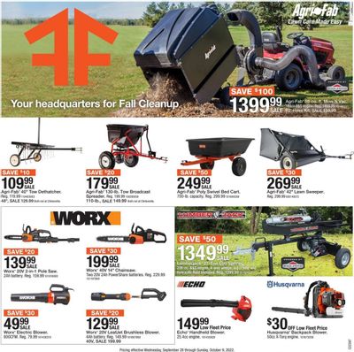 Fleet Farm (IA, MN, ND, WI) Weekly Ad Flyer Specials September 28 to October 9, 2022