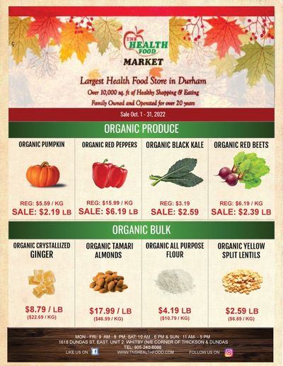 TNS Health Food Flyer October 1 to 31
