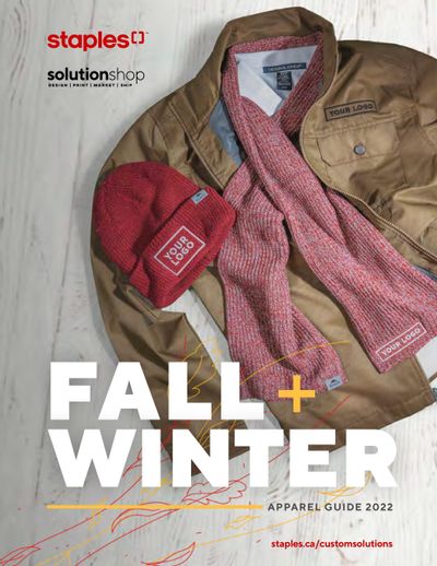 Staples Fall and Winter Apparel Guide September 27 to December 31