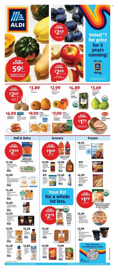 ALDI (MI, MN, NJ, NY, PA, VT) Weekly Ad Flyer Specials October 2 to October 8, 2022