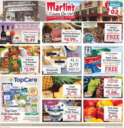 Martin’s (IN, MI) Weekly Ad Flyer Specials October 2 to October 8, 2022