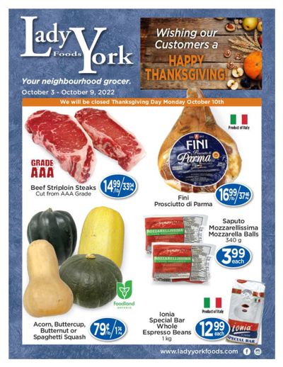 Lady York Foods Flyer October 3 to 9
