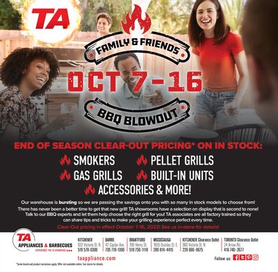 TA Appliances & Barbecues Flyer October 7 to 16