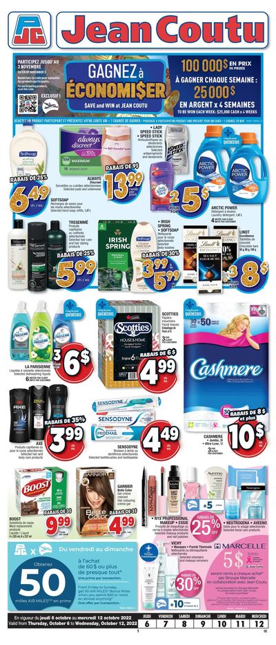 Jean Coutu (QC) Flyer October 6 to 12