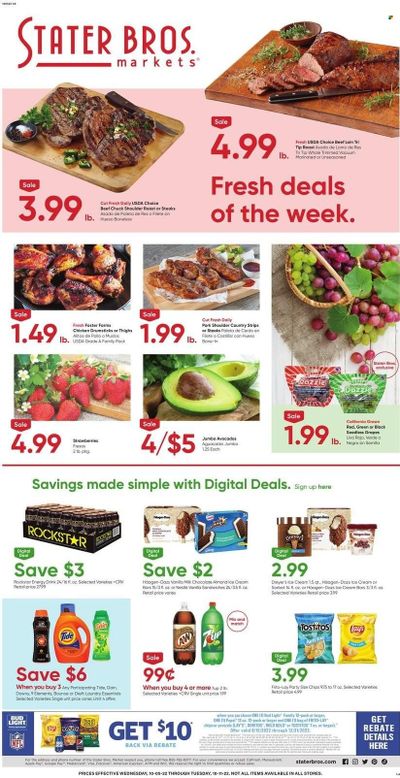 Stater Bros. (CA) Weekly Ad Flyer Specials October 5 to October 11, 2022